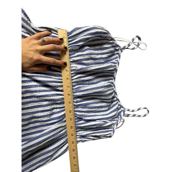Rails Blakely Midi Dress size S Small Anacapa Stripe White Blue Sleeveless - Picture 7 of 12